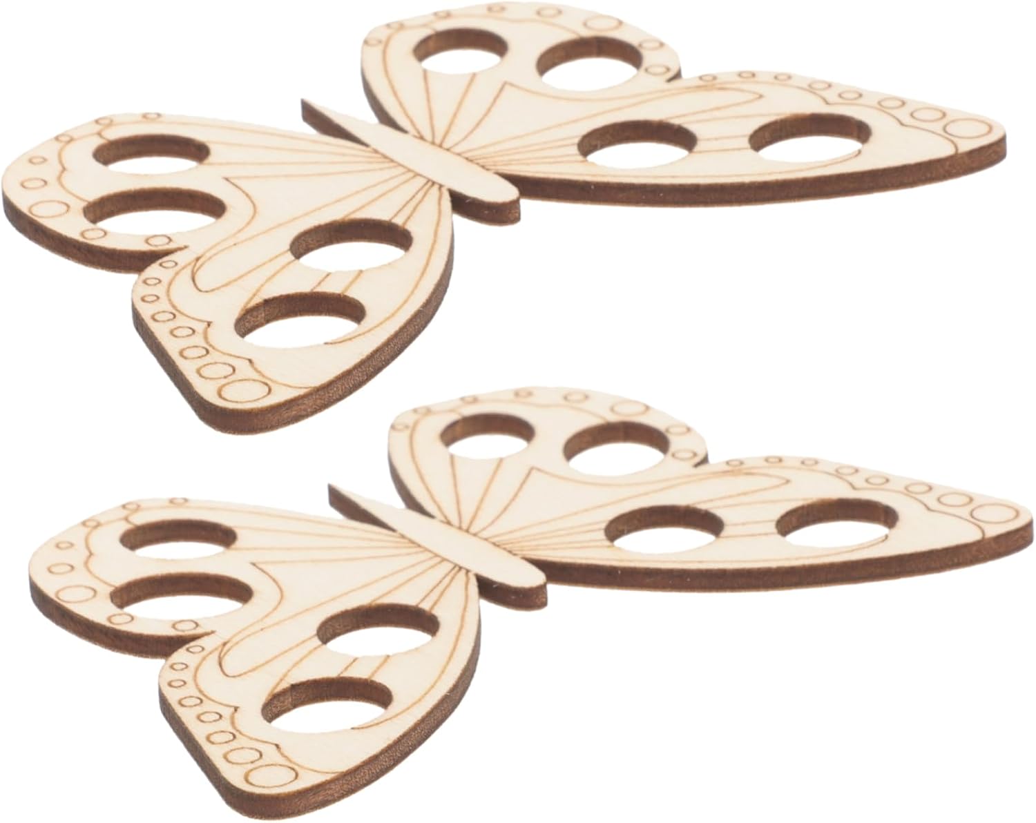PERSELOSO 2pcs Wooden Cross Thread Holder Butterfly Shaped Winder Plate Organizer for Embroidery Floss Storage and Easy Use Sewing Accessories