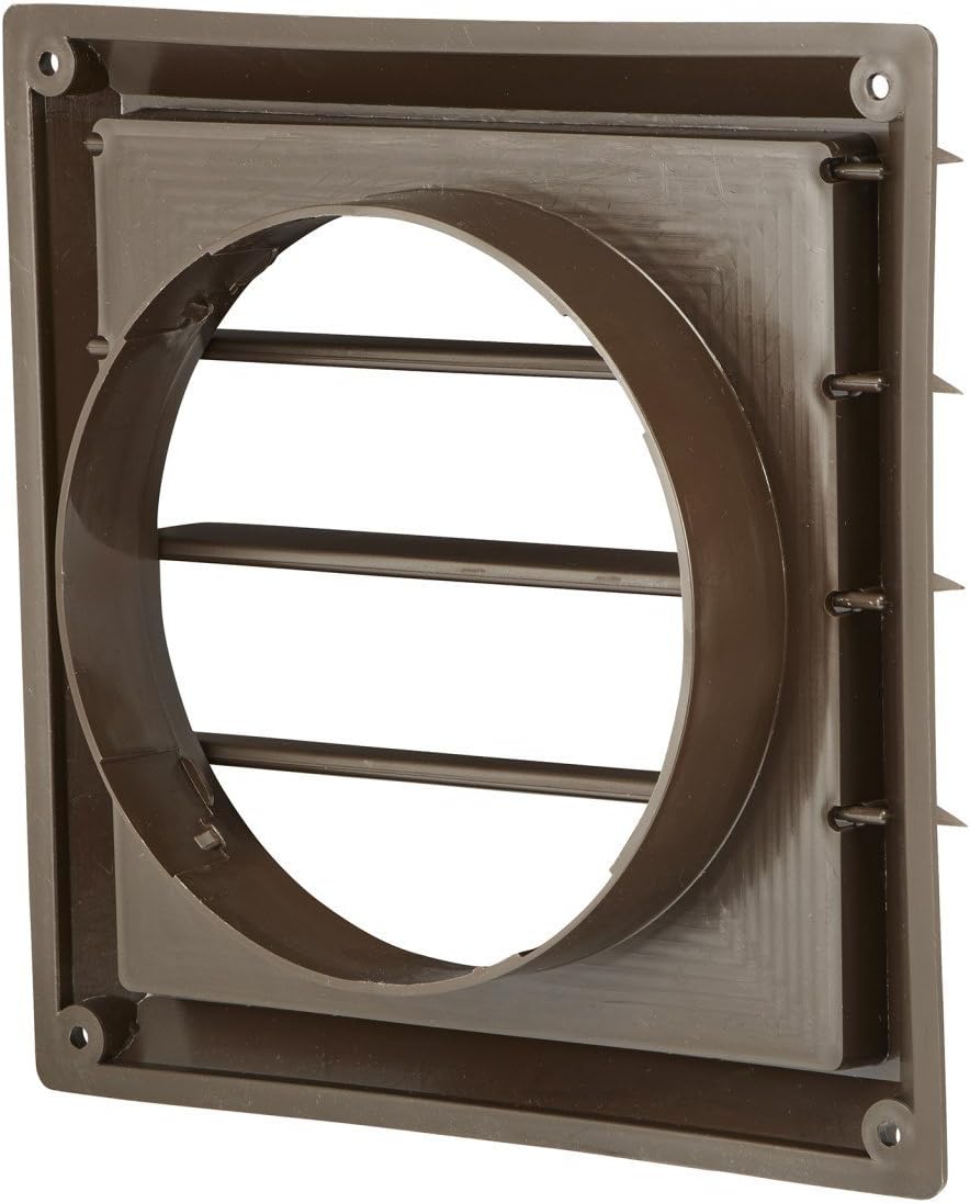 Lambro Industries 361B 6" Brown Plastic Louver Vent