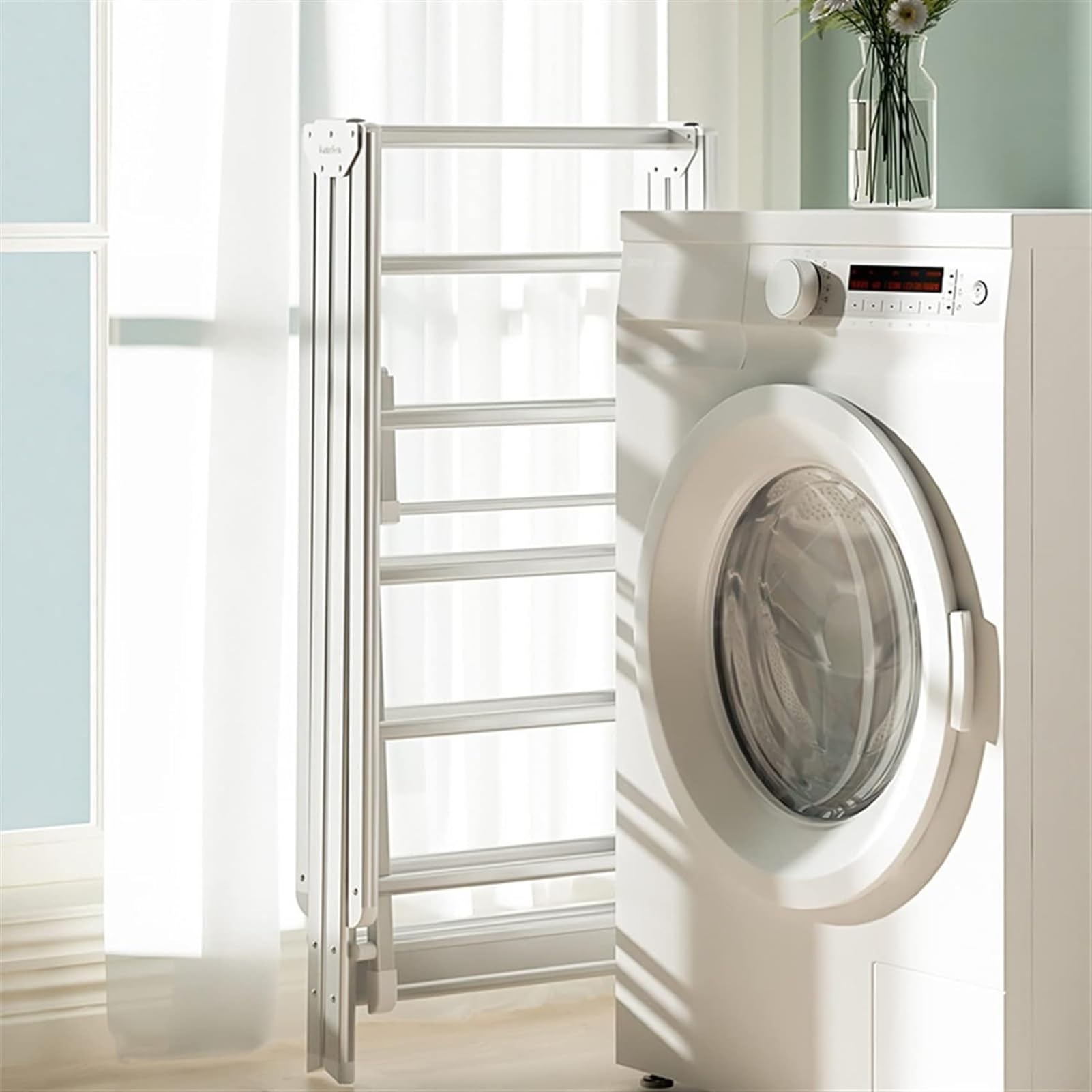 Tendedero para ropa Tendedero para ropa de 2 niveles - Secadora portátil plegable para interiores y exteriores para ropa, toallas y edredones - Soporte para ropa de lavandería ajustable en altura To