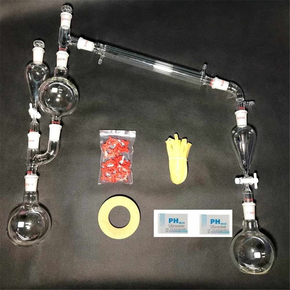 Vetreria da laboratorio Set da 25 pezzi da 500 ml 24/40 Kit essenziale for apparecchi a vapore