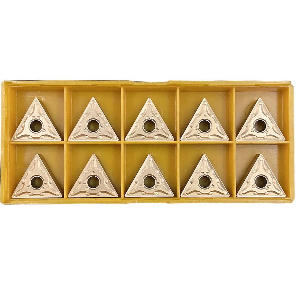 GBJ 10pcs TNMG 331-MA TNMG160404-MA US7 Carbide Turning Inserts Lathe Carbide Inserts Cutting Tools for Machining Steel Parts/Stainless Steel (TNMG331