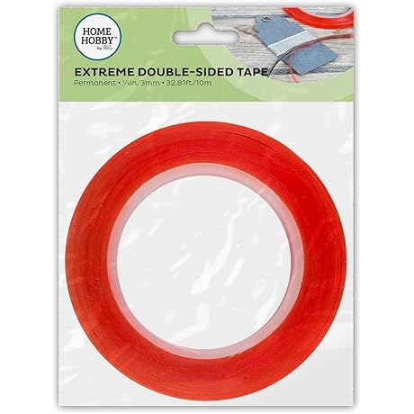 Home & Hobby 1/8" Red Line Double-Sided Tape