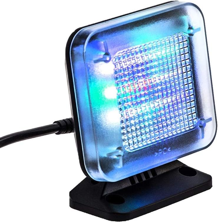 Kobert Goods LED TV simulator, through light simulation for use as burglary protection, home security, TV dummy, fake TV, with 12 LEDs and 3 selectable programs, timer