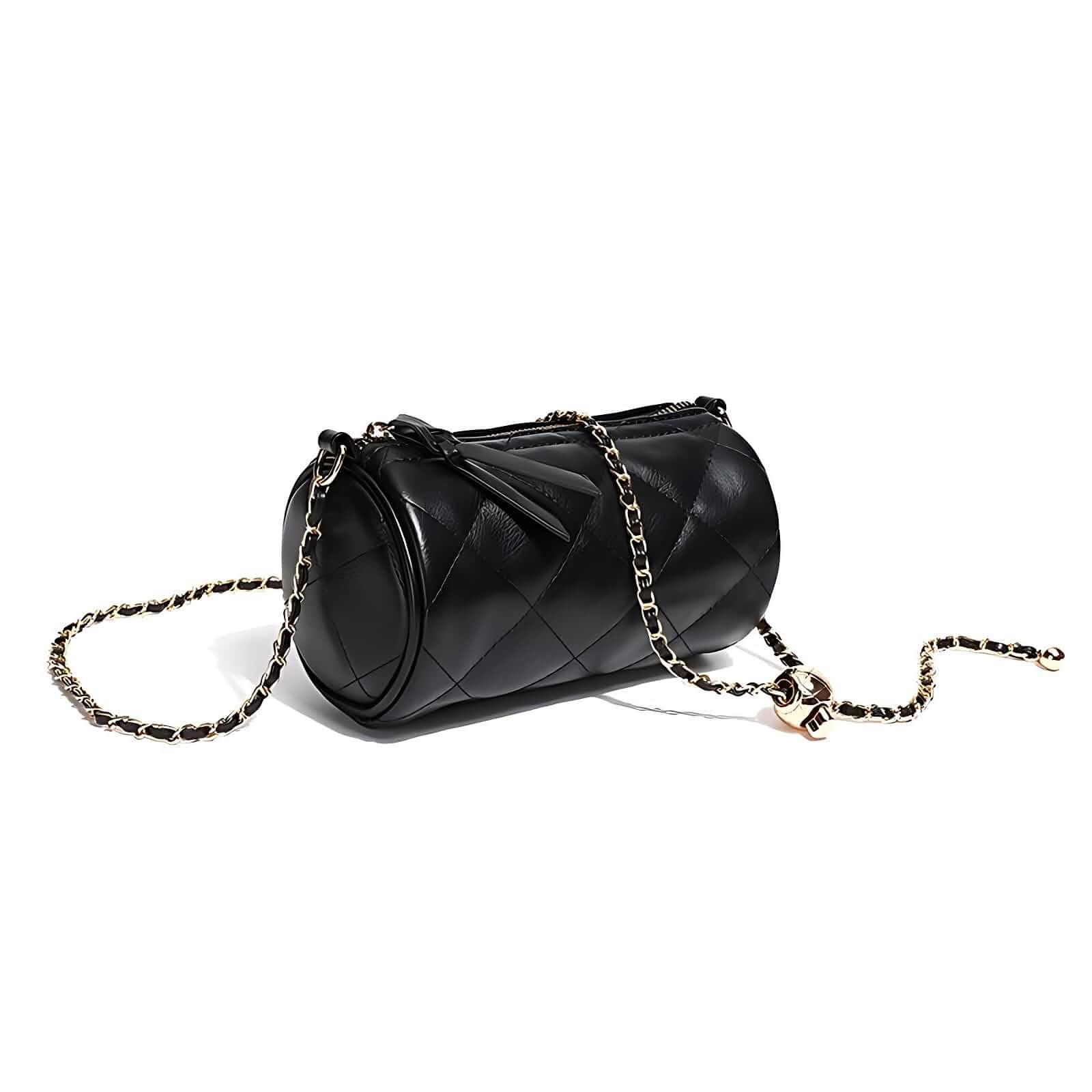 FONETTOS Barrel Bag Womens Cylinder Purse Crossbody Handbags Trendy Cool Round Circular Bags Casual Veagan Leather