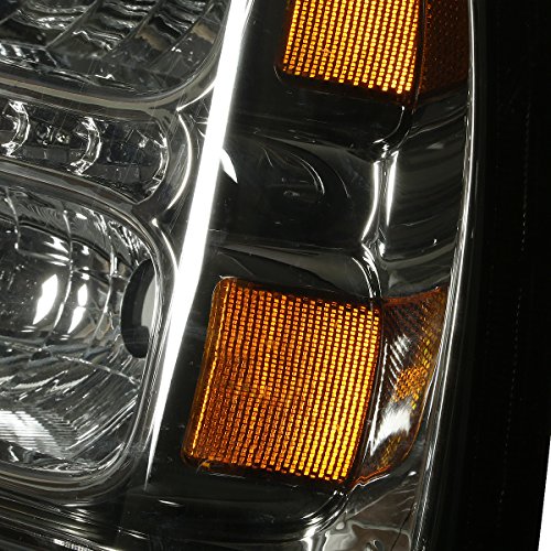 Image of DNA MOTORING LED DRL Headlamps Headlight Assembly Compatible With 05-07 Ford F250-350 F450 F550SD, Smoked /Amber, HL-OH-FSD05-LED-SM-AM