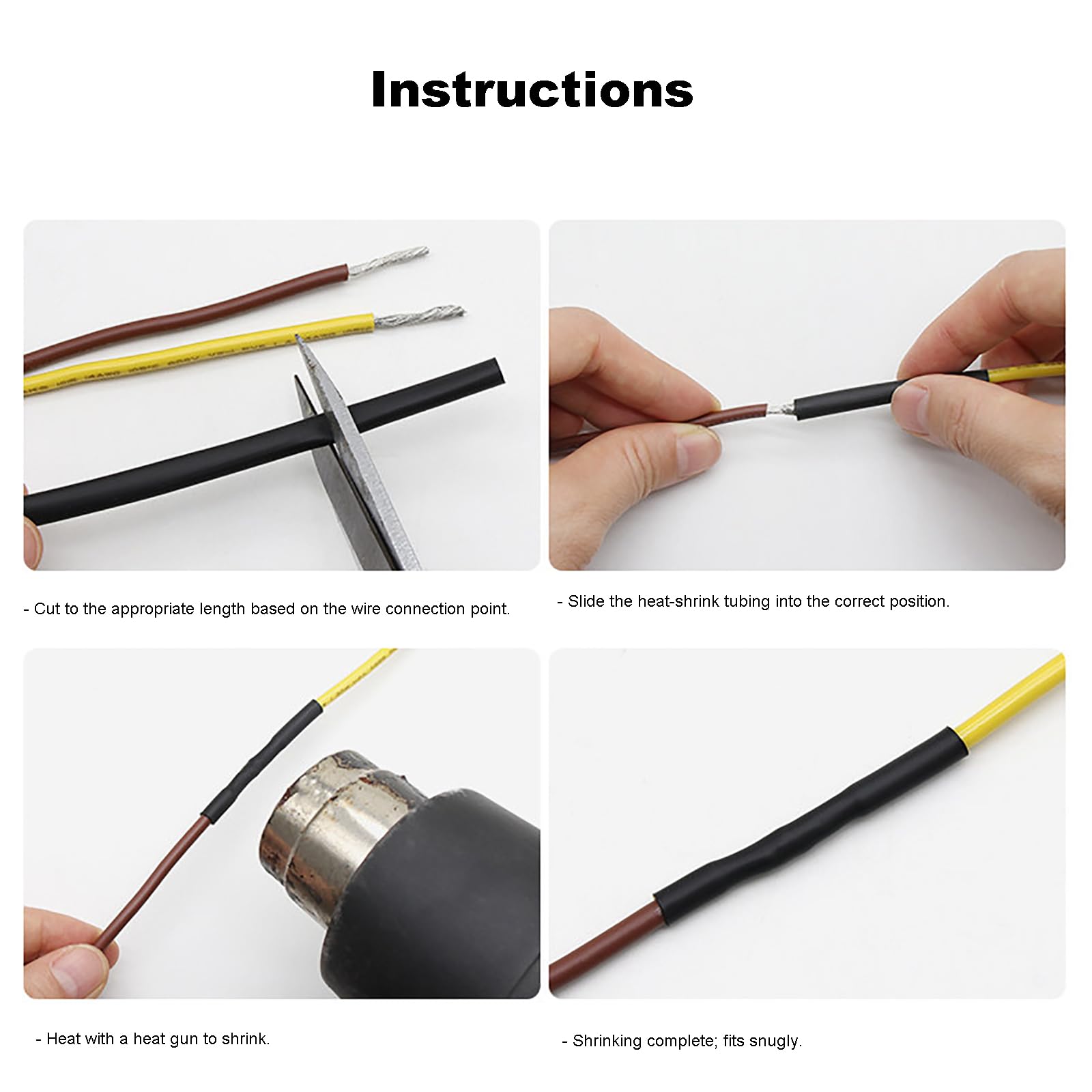 Tubo Termorestringente Industriale 10m Φ5mm Rapporto 1,7:1 Flessibile-Yellow