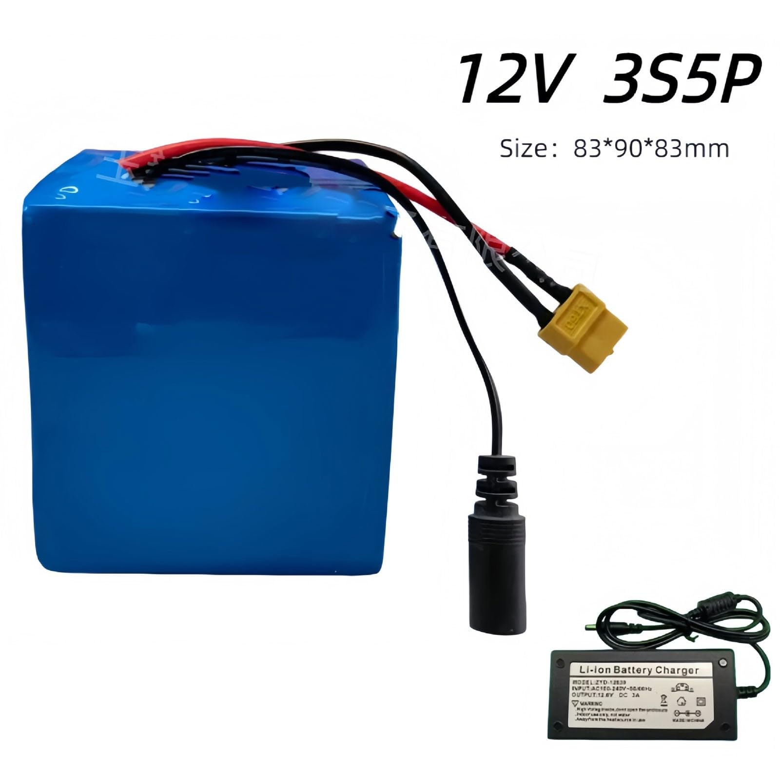 12V 18Ah Batteria Alta Potenza Per Monopattini Elettrici Da 50 A 500W Batteria Ebike Impermeabile PVC Resistente all'invecchiamento per motori da 50 a 500 W 12V 18Ah,XT60+SM