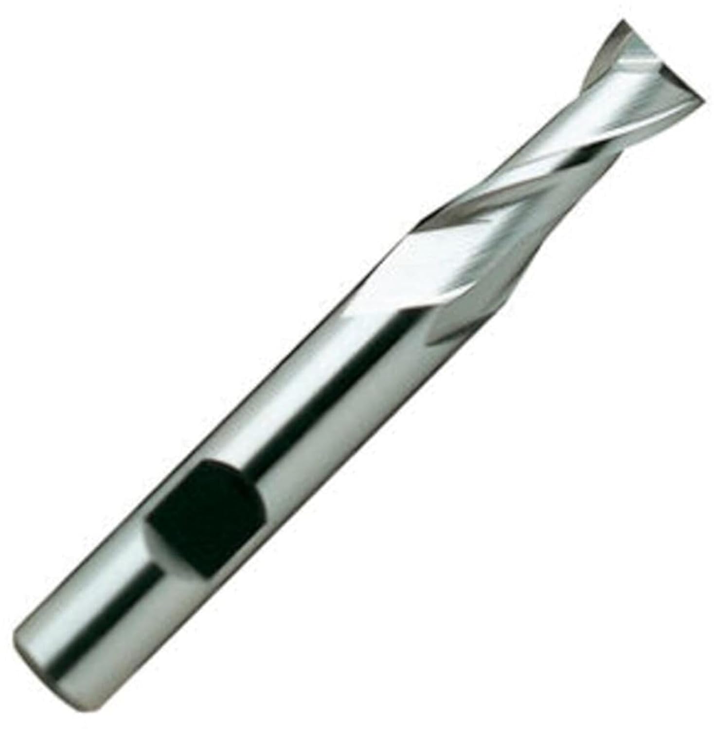 YG-1 E2482 Cobalt Steel Square Nose End Mill, Metric, Weldon Shank, Uncoated (Bright) Finish, 30 Deg Helix, 2 Flutes, 2.3125" Overall Length, 9mm Cutting Diameter, 0.375" Shank Diameter