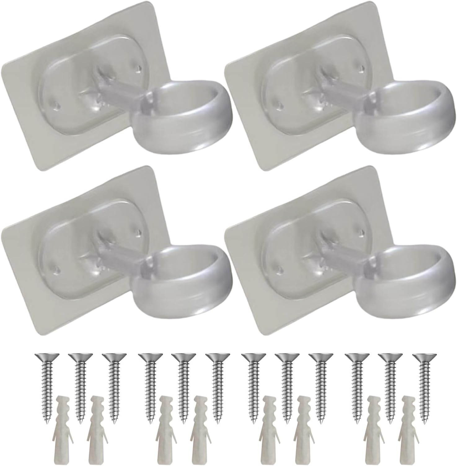 Ceiling Drape Rod Brackets - Ceiling Mount Drape Rod Heavy Duty Holders | Adhesive No-Drill Hanger 25–32 mm Fit for Shower Room Rental Home Apartment College Dorm