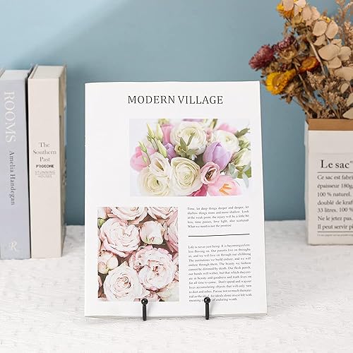 Miniatura 5 de Soportes de placa para exhibición, soporte de caballete de hierro, soporte de exhibición de marco de fotos para fotos, placa decorativa, plato, arte