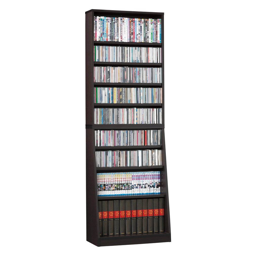 Amazon.co.jp: クロシオ SOHO書棚 W60 ブラウン 幅60cm高さ180cm 本棚