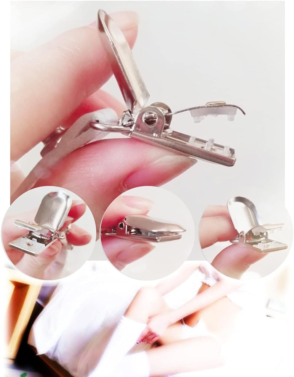 Adove Women Adjustable Leather Thigh Garter,Lace Heart Shaped Leg with Clips punk goth for thigh high socks - Image 8