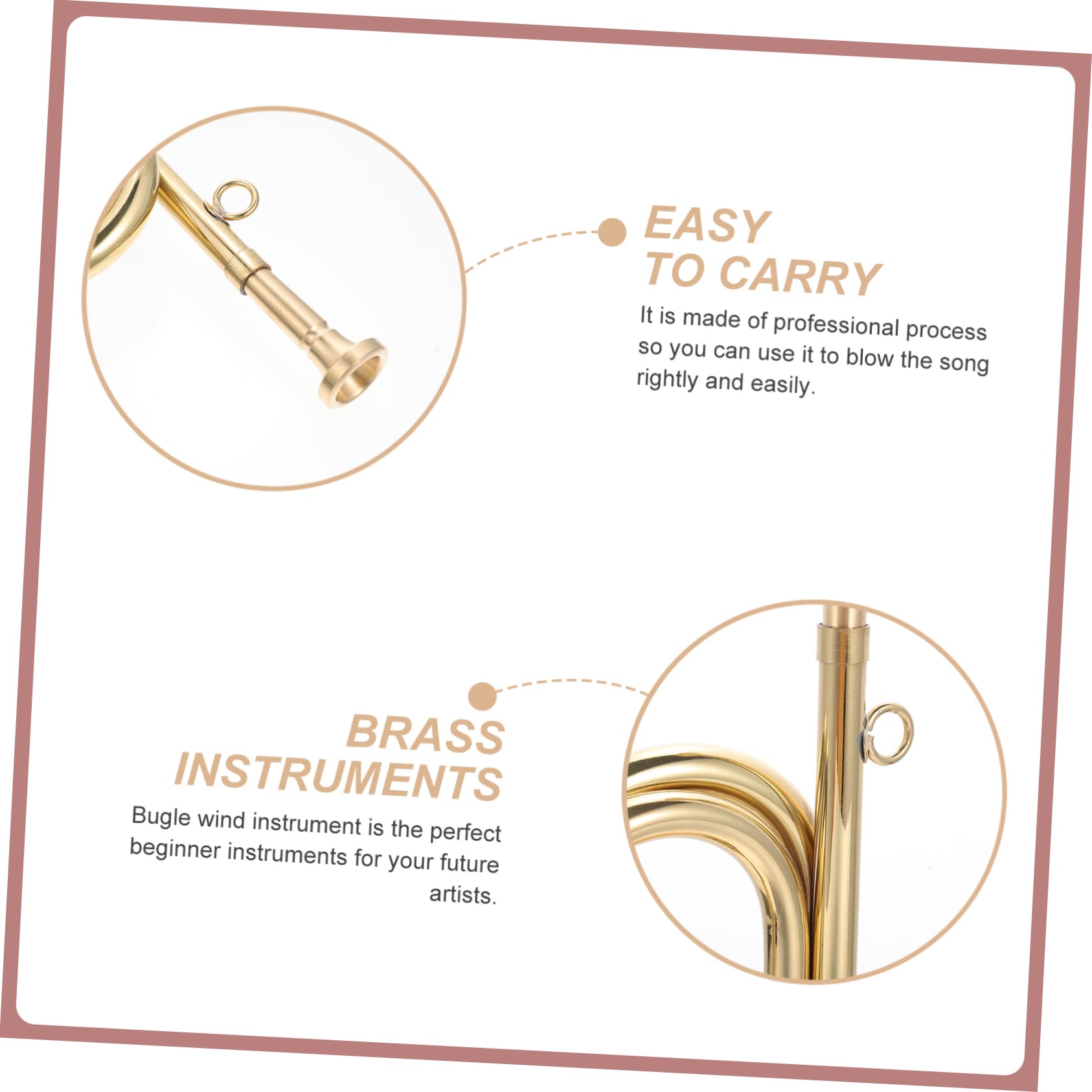 BESTonZON Tromba in Rame Color Oro Suono Naturale e Qualità Leggera, Strumento per Principianti in Bande Musicali e Orchestre