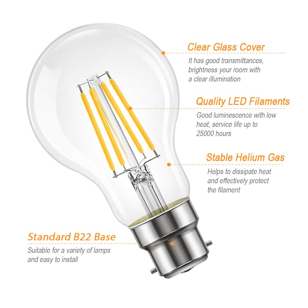 Xnordcaper B22 Bayonet LED Light Bulbs - Image 3