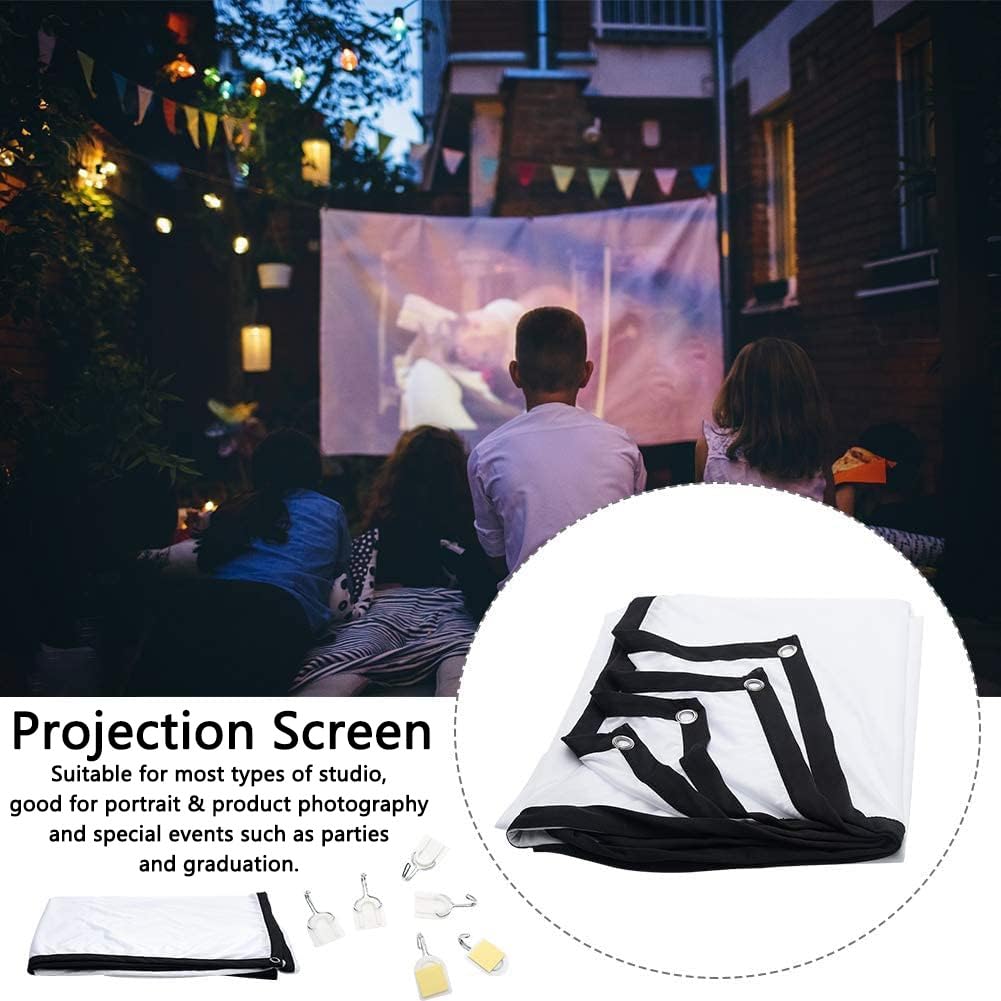 Składany Przenośny Ekran Projekcyjny - Ekran Projektora Filmowego 16:9 HD 4K - do Kina Domowego, Imprezy, Biura, Klasy, Dwustronnej Projekcji do Kina Domowego(100 inch)