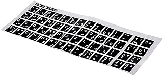 Arabic Letters Keyboard Sticker – Universal Layout for Desktop and Laptop Keyboards – Easy to Apply and Long-Lasting – Black