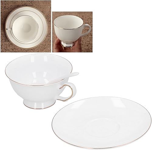 Miniatura 7 de Juego de 4 tazas y platillos de expreso, juego de tazas de café, tazas de café expreso de porcelana, tazas de té, taza de café con leche con