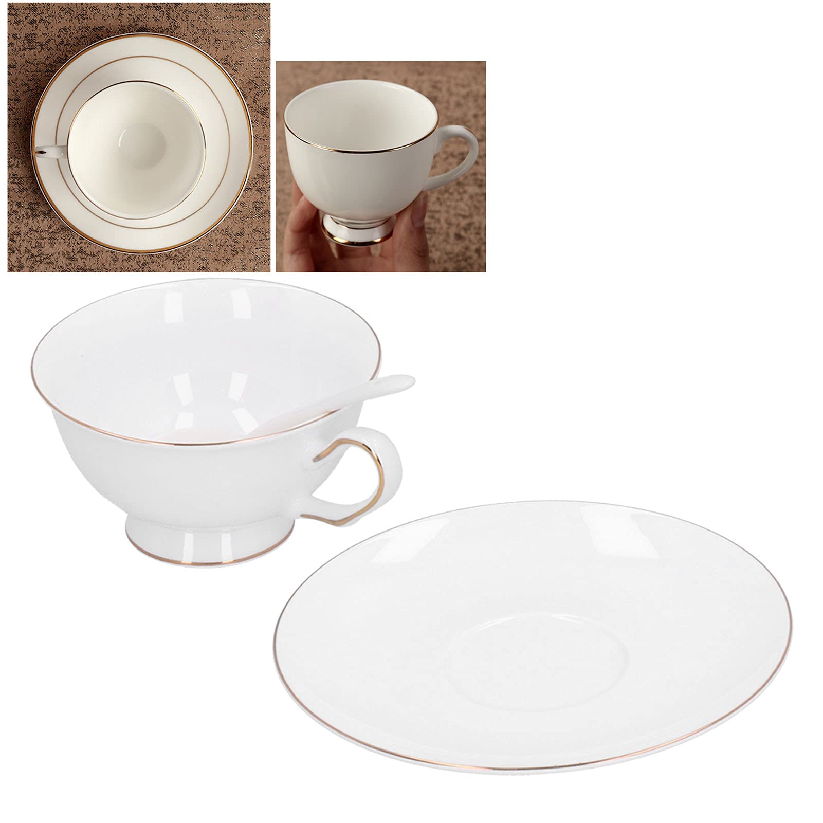 Tasse à Café En Acier Inoxydable Double Paroi Avec Soucoupe Et Cuillère | Design élégant Argenté | Cadeau Amateurs Café - 7