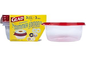 GladWare Summer Edition Food Storage Containers with Reversible Lid Inserts