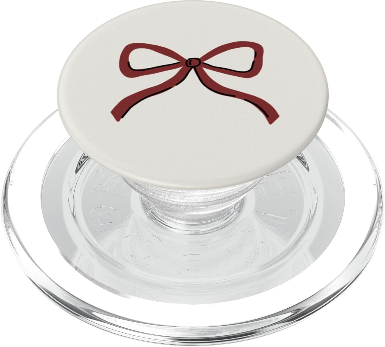 Burgundy Maroon Red Bow Coquette Aesthetic PopSockets PopWallet for MagSafe