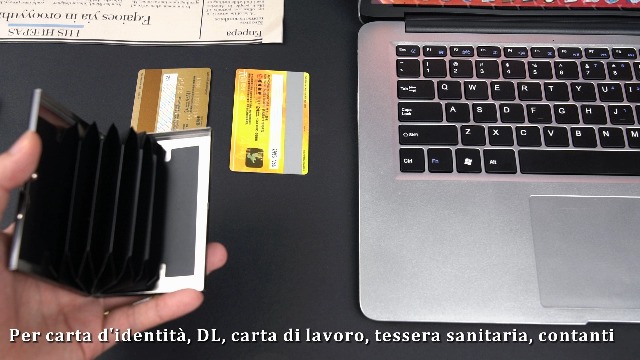 Portafoglio RFID Vicloon In Acciaio Inox - Porta Carte Di Credito, Anti-scansione, Design Elegante Per Uomo/donna