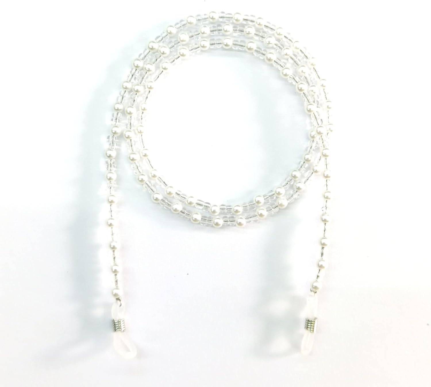 HOOENG Eyeglass Chains Glasses Lanyard for Women Pearl Beaded Eyewear Retainer Fashion Sunglass Straps Eyewear Retainer (Color : White, Size : 1)