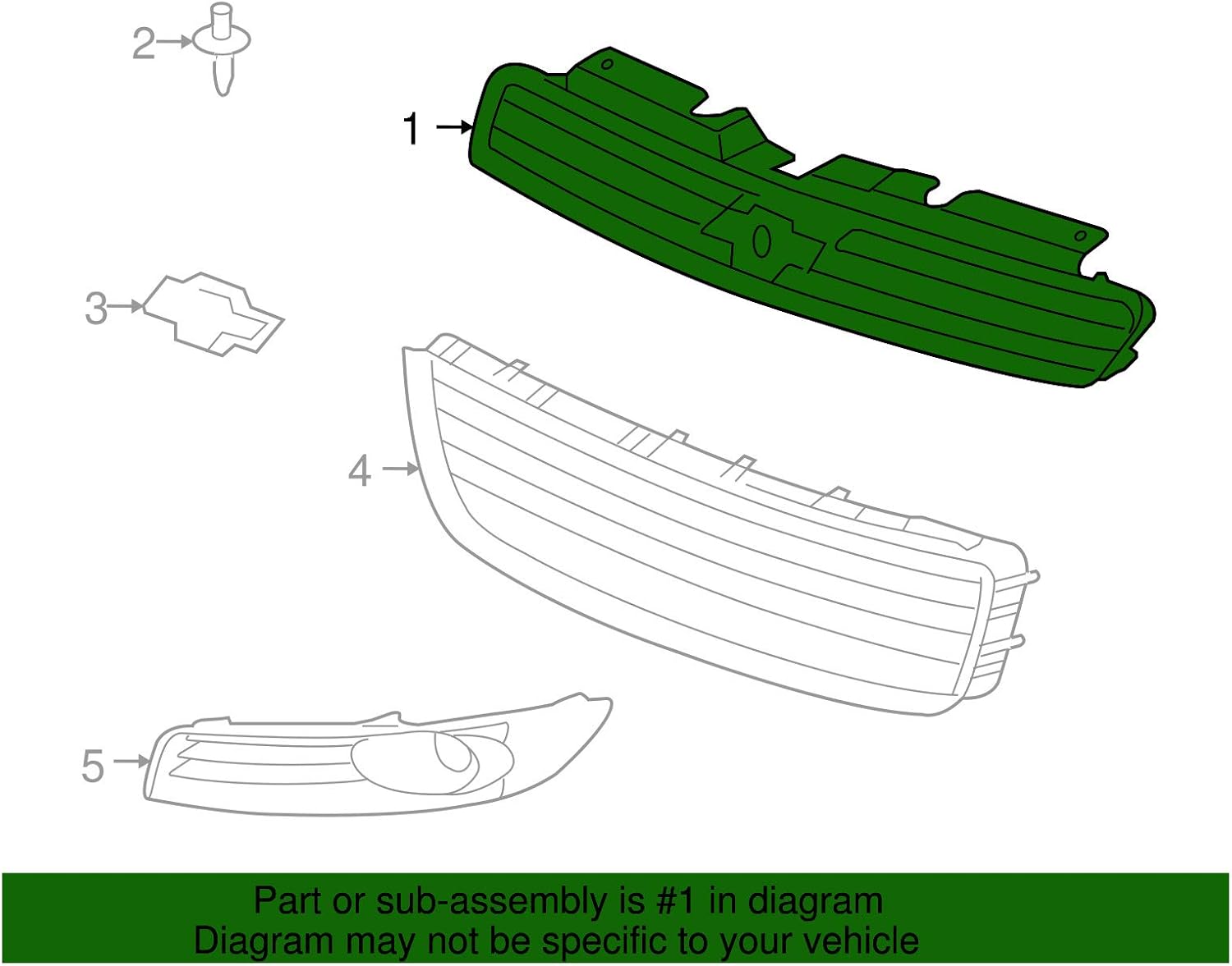 Genuine GM Parts - Grille (22865902)