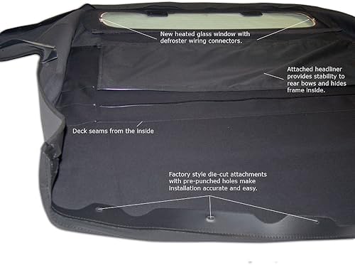 Miniatura 2 de 350Z Techo suave para convertible, y vidrios calefaccionados, de sarga original, para Nissan., Azul