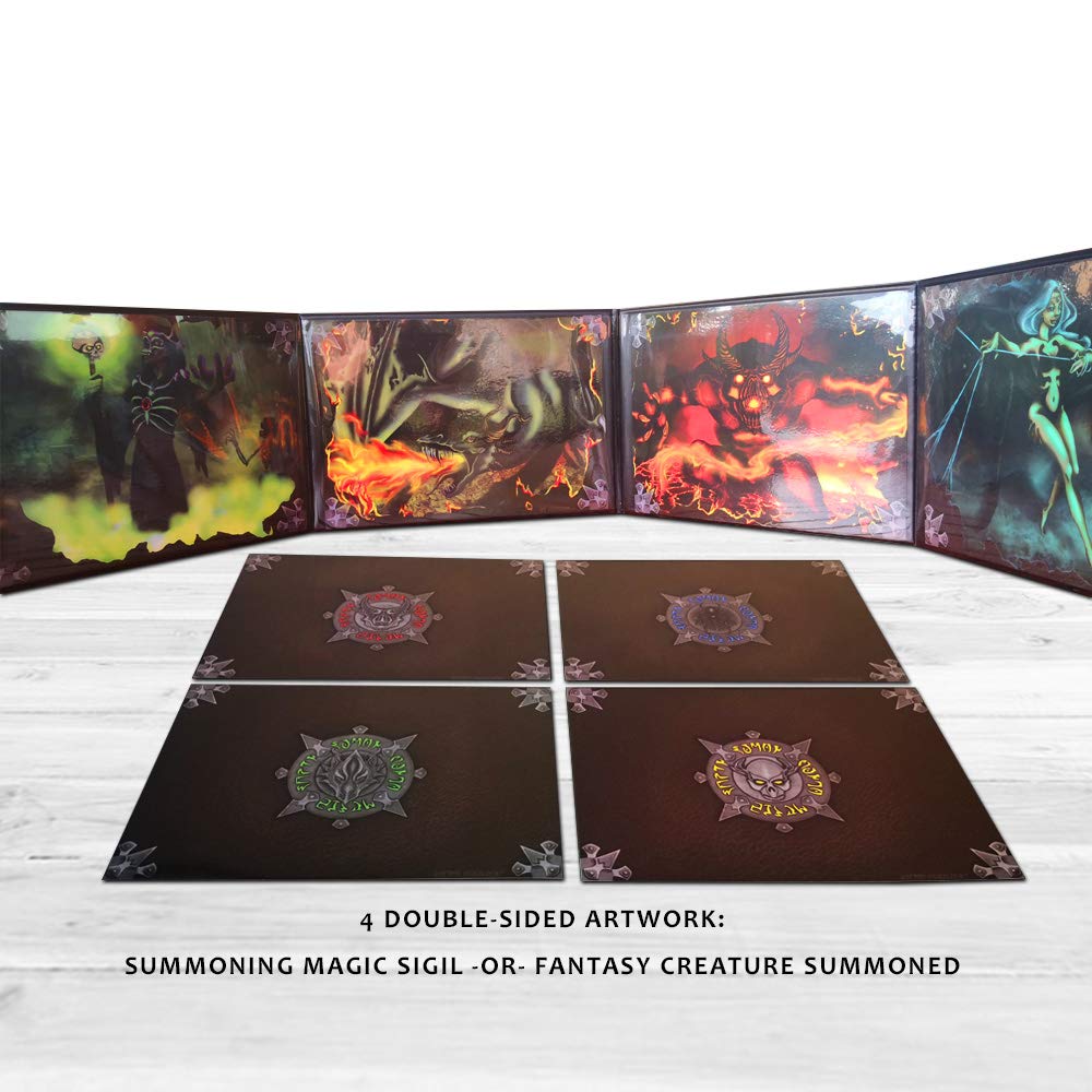 Summoning Dungeon Master Screen | Pantalla VERSÁTIL, Personalizable, Dry-Erase para Juegos de rol