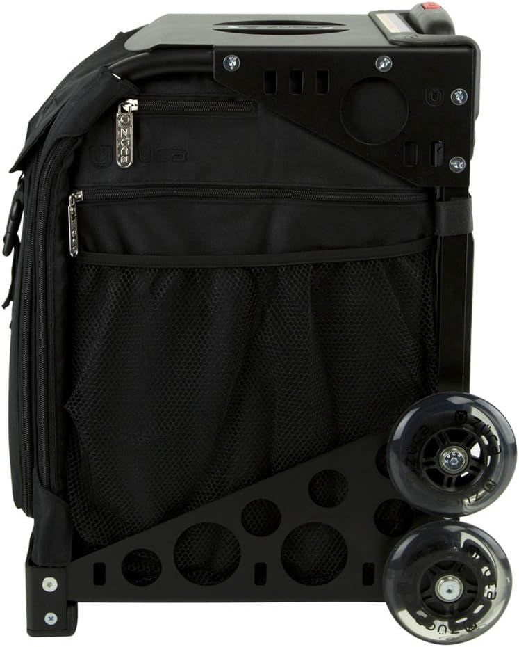 ZUCA Stealth Sport Insert Bag with Black Frame (Non-Flashing Wheels) and Special Set of 5 Packing Pouches + Toiletry Bag Bundle