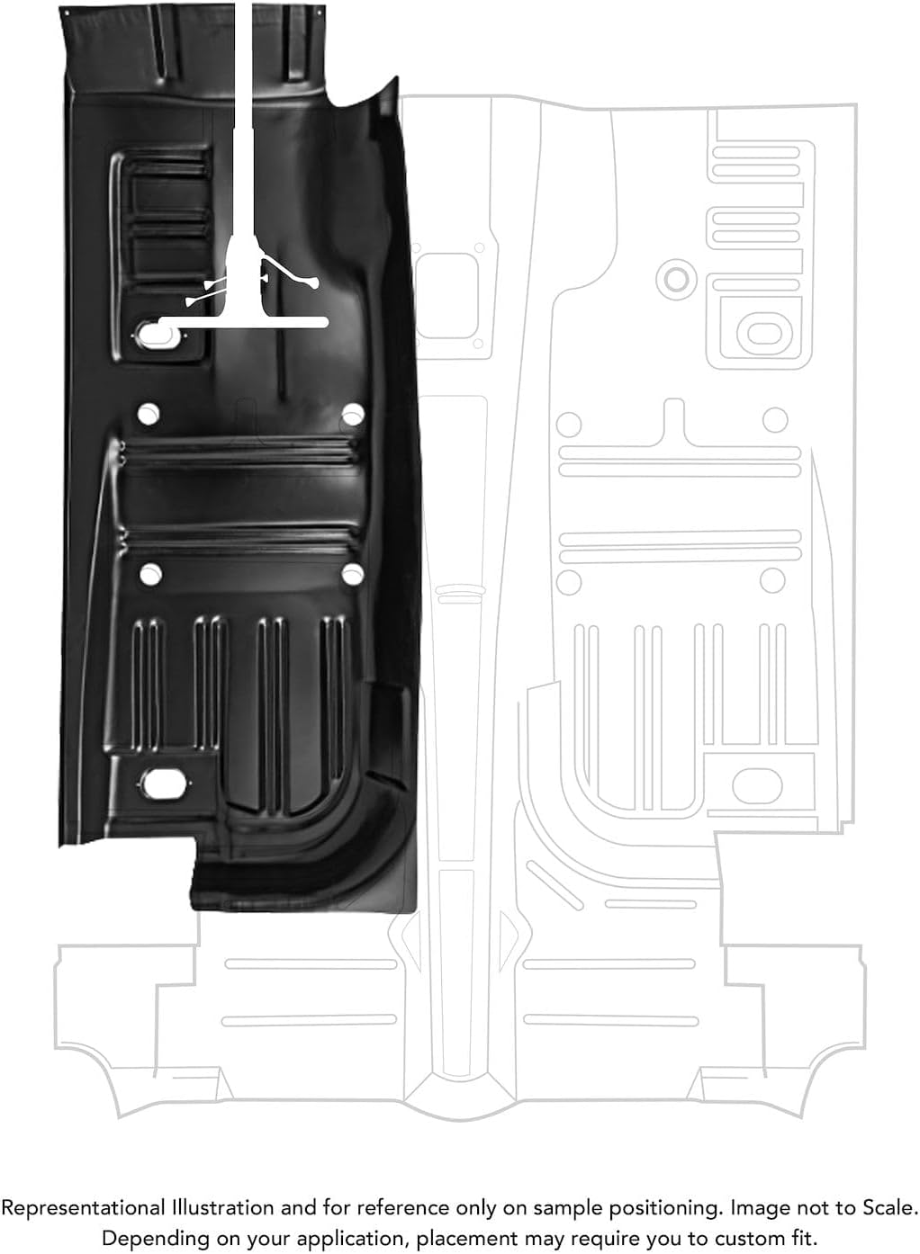 JEGS Full-Length Floor Pan for 1964-1970 Ford Mustang, 1967-1970 Mercury Cougar [Coupe/Fastback, Left/Driver Side]
