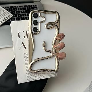 Zebana Samsung Galaxy A55 ile Uyumlu Kılıf Zebana 3D Snake Silikon Kılıf Gold