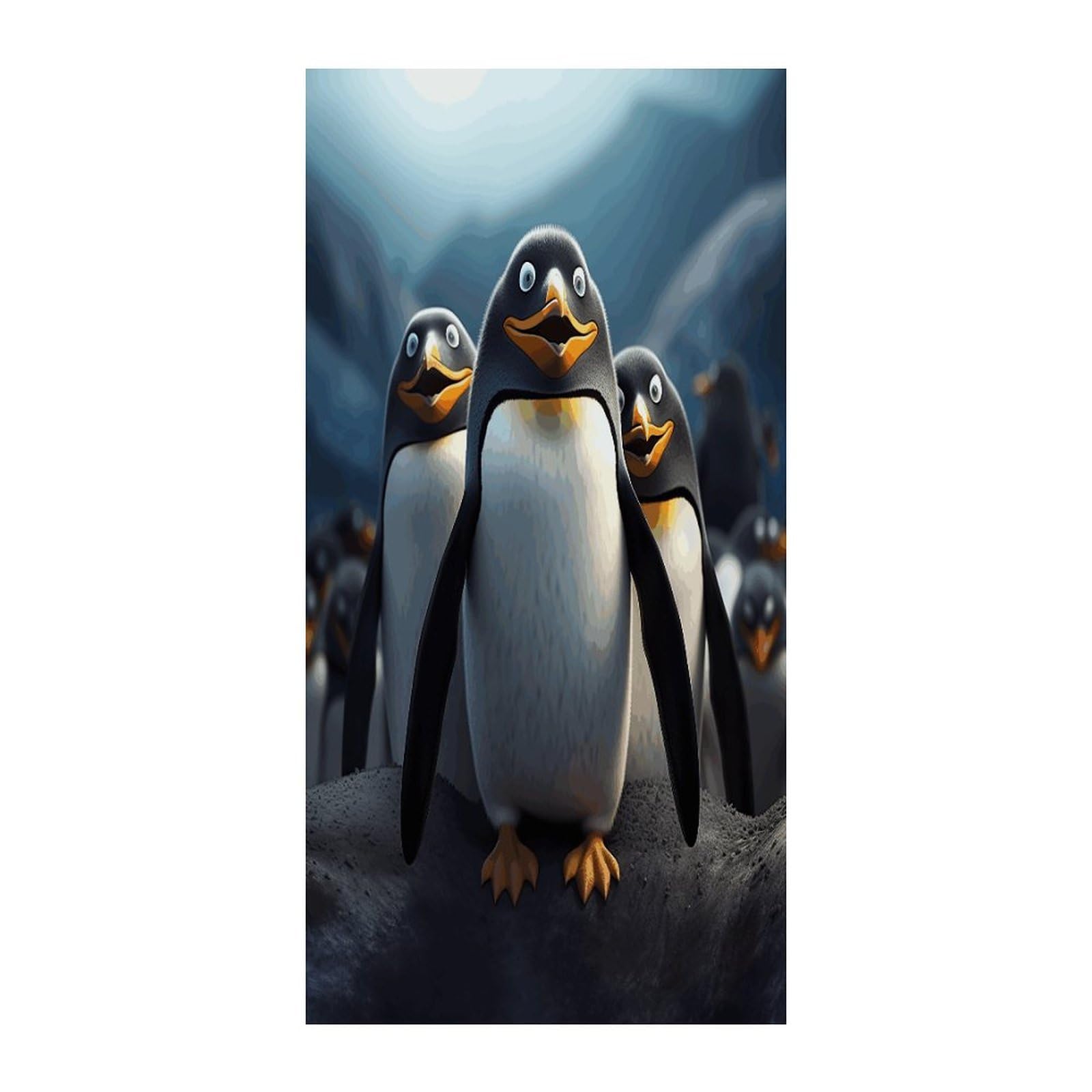 Fekiloot Style Funny Penguins Door Curtain Room Divider Curtains