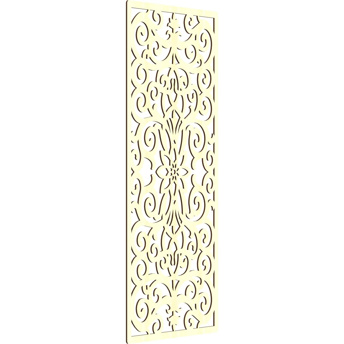 Buel Decorative Pierced Fretwork Wood Wall Panels, 29 3/8"W x 74 3/8"H x 1/4"T, Alder