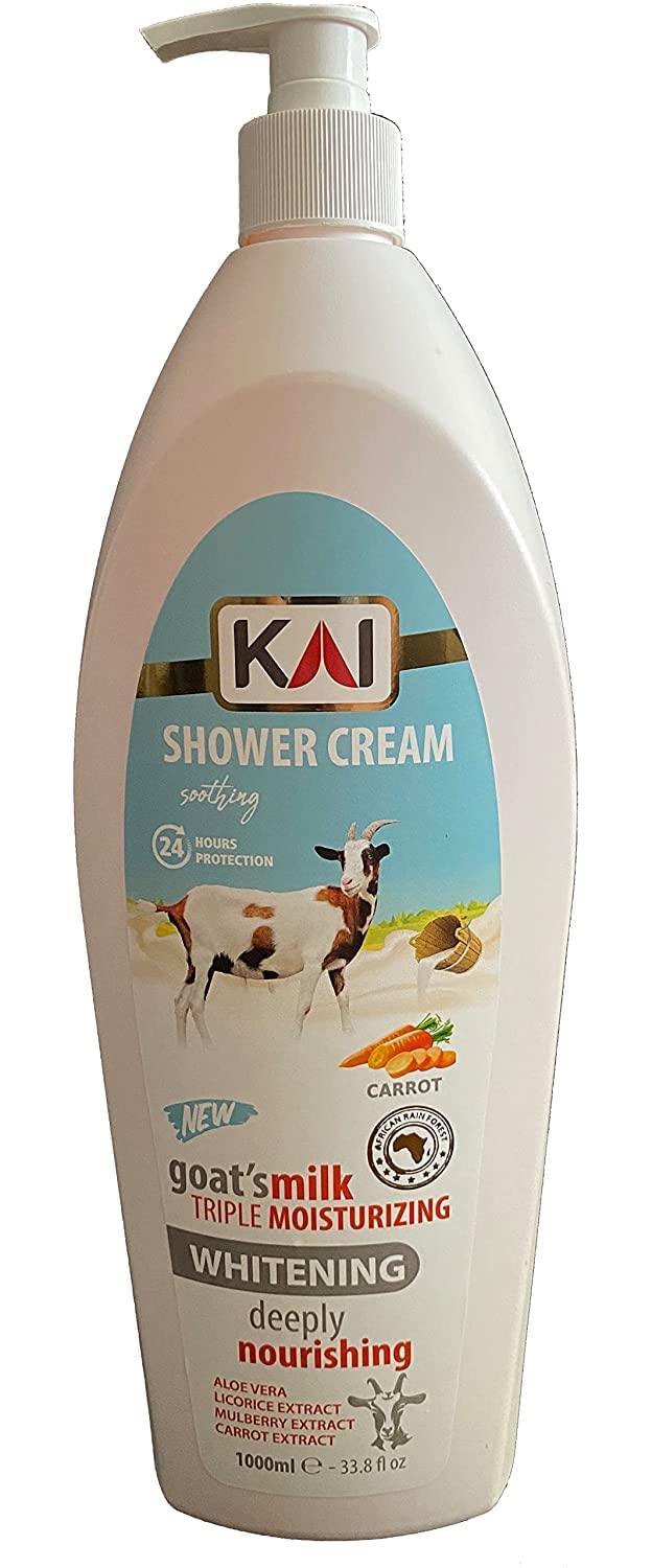 KAI Triple Moisturizing Shower Cream with 24 Hours Protection | Soothing and Nourishing Luxury Bath Gel | PH Balanced Body Wash for Relax and Relief | Suits for Most Skin Types - Papaya, 33.8 Fl Oz