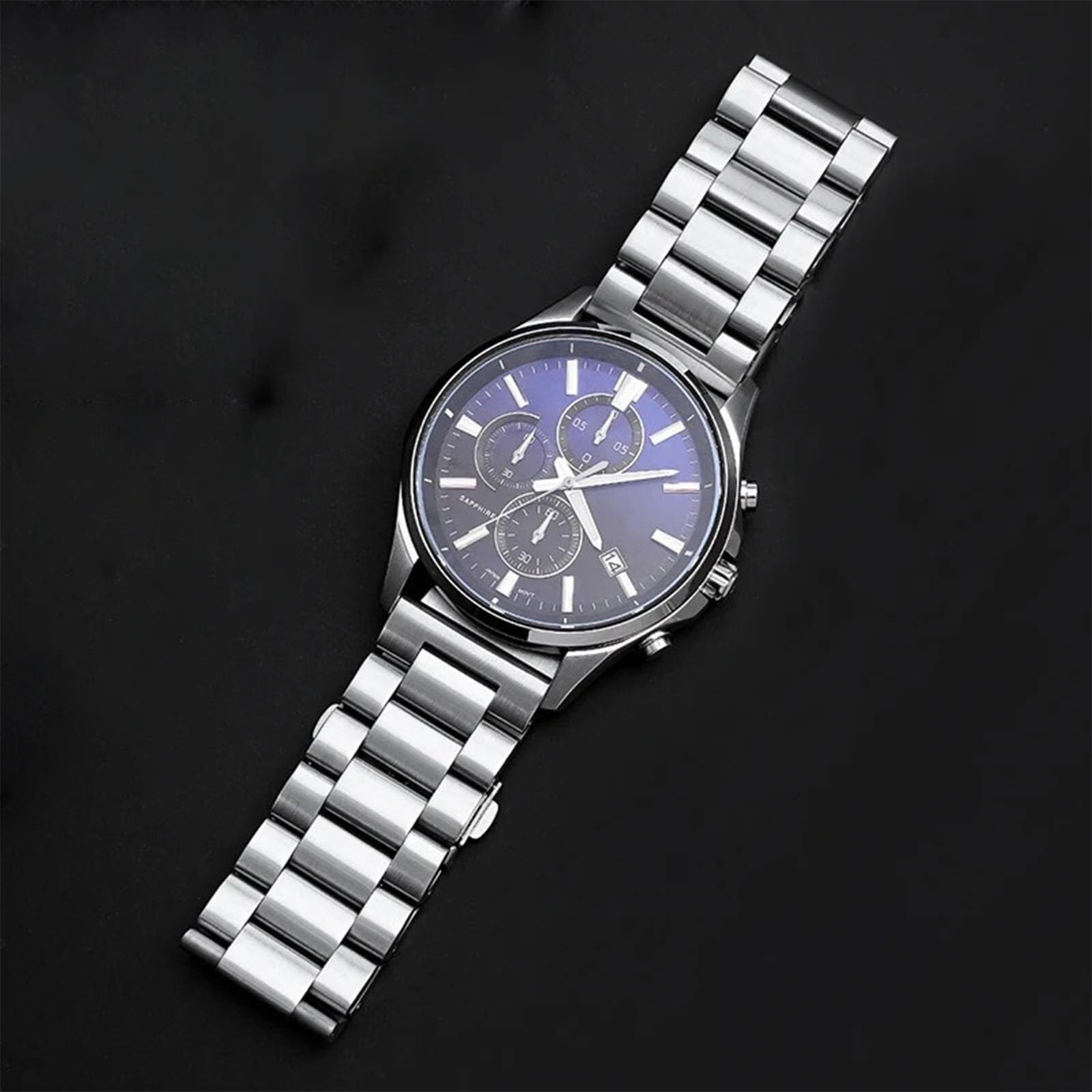CZKE Correa de reloj de acero inoxidable de liberación rápida de metal cepillado mate de 18 mm, 20 mm, 22 mm, correa de repuesto para reloj inteligente para hombres y mujeres