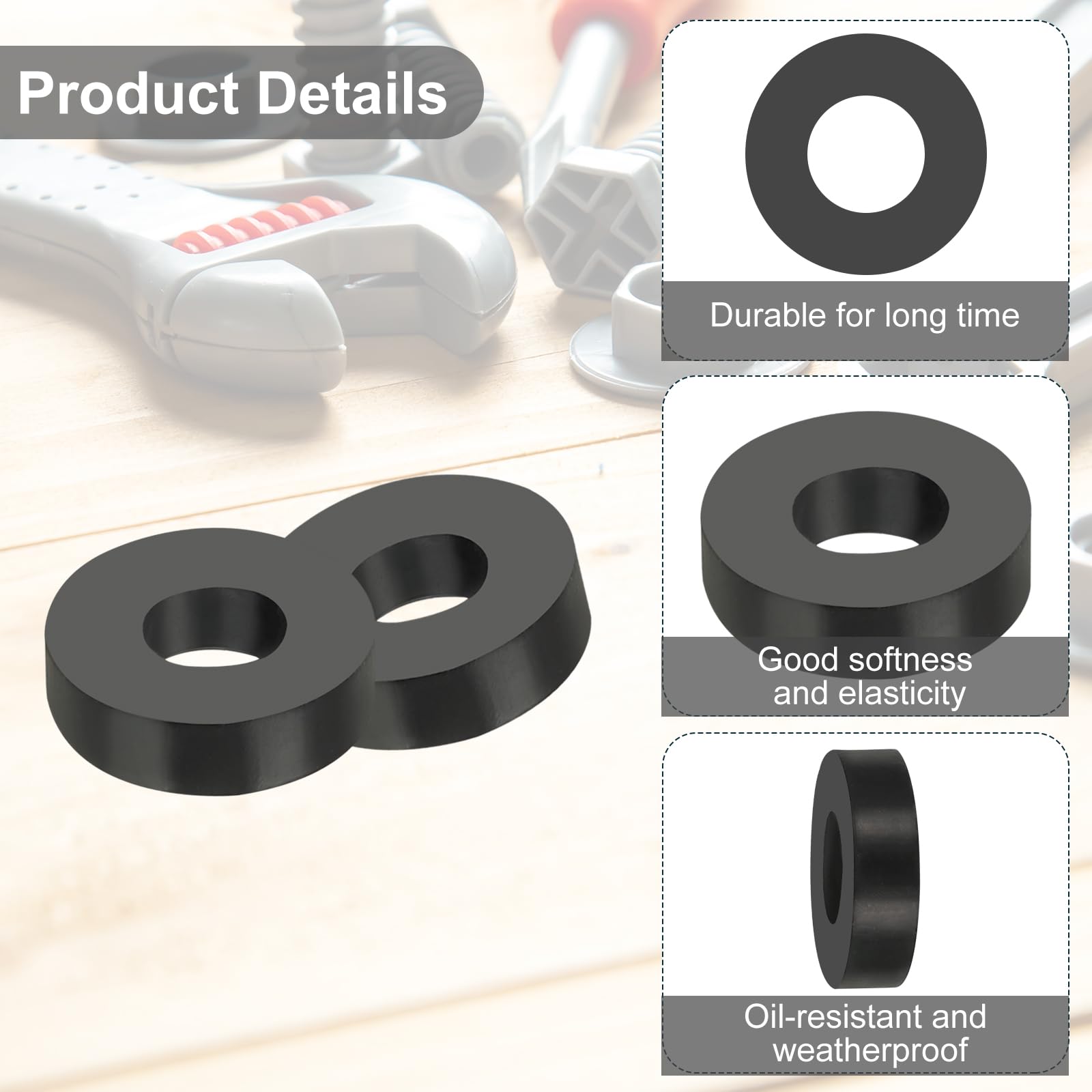 PATIKIL Multi Purpose Rubber Spacer - Image 3