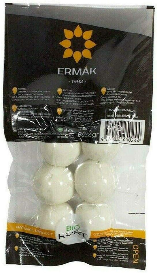 «Ermak» Uzbek. Bio Kurt Kashk qurut kishk qurt курт qurut kurut 10 PACK Х 60g Uzbekistan