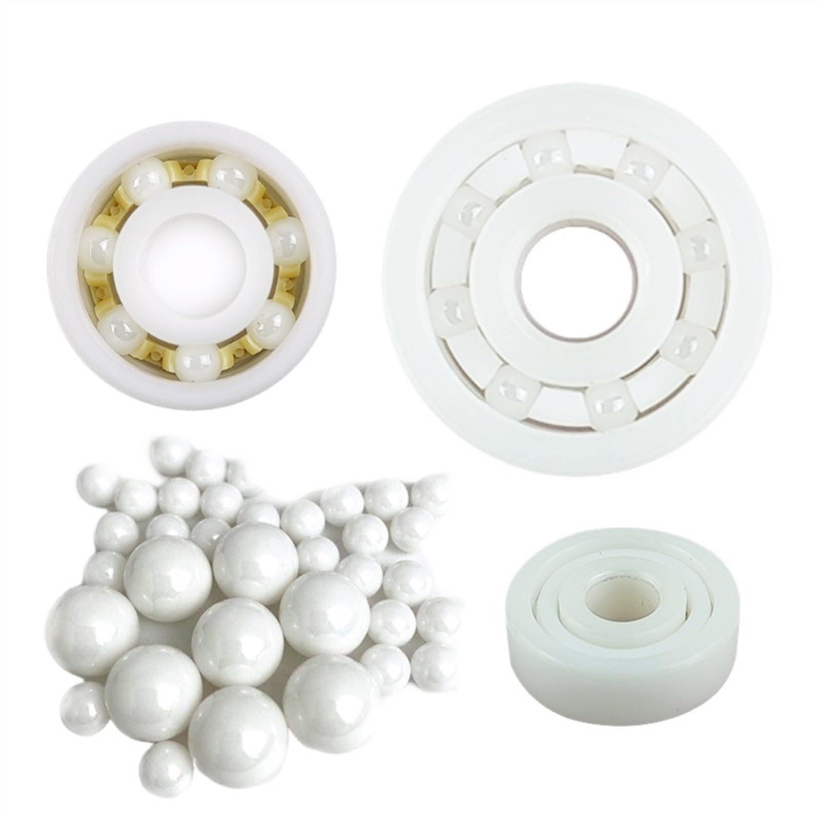 Roulements à Billes Miniatures En Céramique ZrO2 – 3 à 9 Mm, Blanc, Qualité Premium