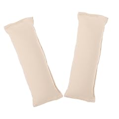NUOBESTY 2pcs Cotton Wrist and Elbow Pads for Computer Desk Ergonomic Slip Keyboard Mat Cushion Creamy White Comfortable