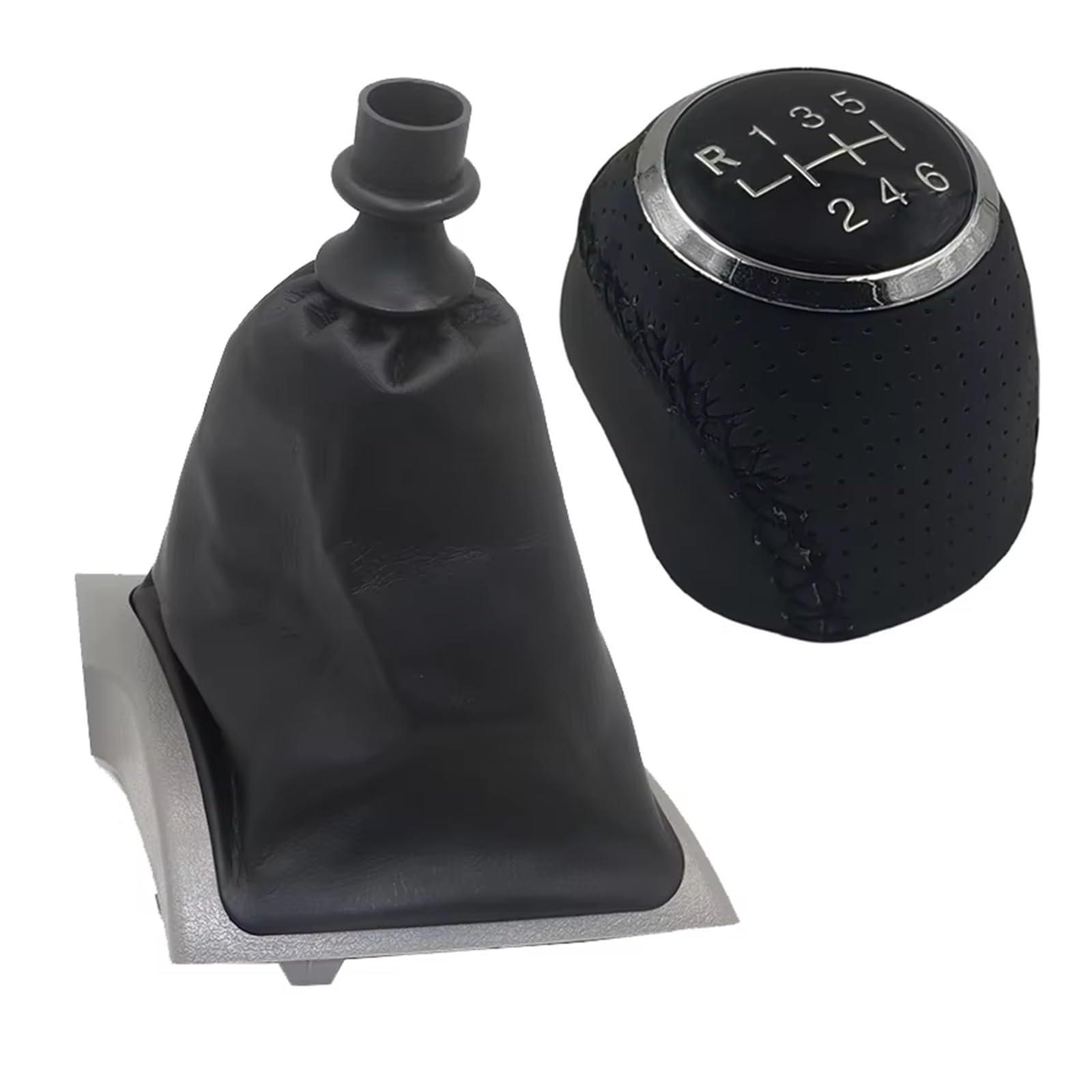 Axexnejv 6 Speed Gray A Set Shift Gear Lever Knob For Fiat For Ducato 2002-2014 5/6 Speed Manual Gear Shift Knob Shifter Head Gaiter Boot Case Gear Shifter Knob Handle(6 Speed Gray A Set)