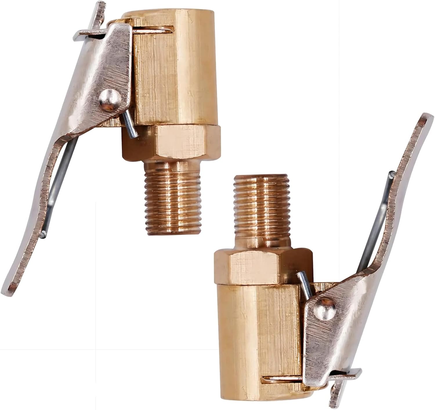 Skyzone Tire Air Chuck with Clip Adapter,2 pcs Brass Tyre Valve Clips