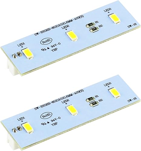 Miniatura 2 de Luz LED para refrigerador SW-BX02B (2 piezas, DC 12V) para Electrolux ZBE2350HCA, Frigidaire 5304518510 y Magic Chef 3050400025