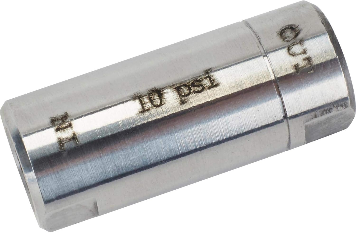Speedway Motors 10 PSI Drum Brake Residual Pressure Valve Polished Aluminum Inline Check Valve with 1/8 NPT Ports for Firm Pedal Feel on Drum Brake Systems