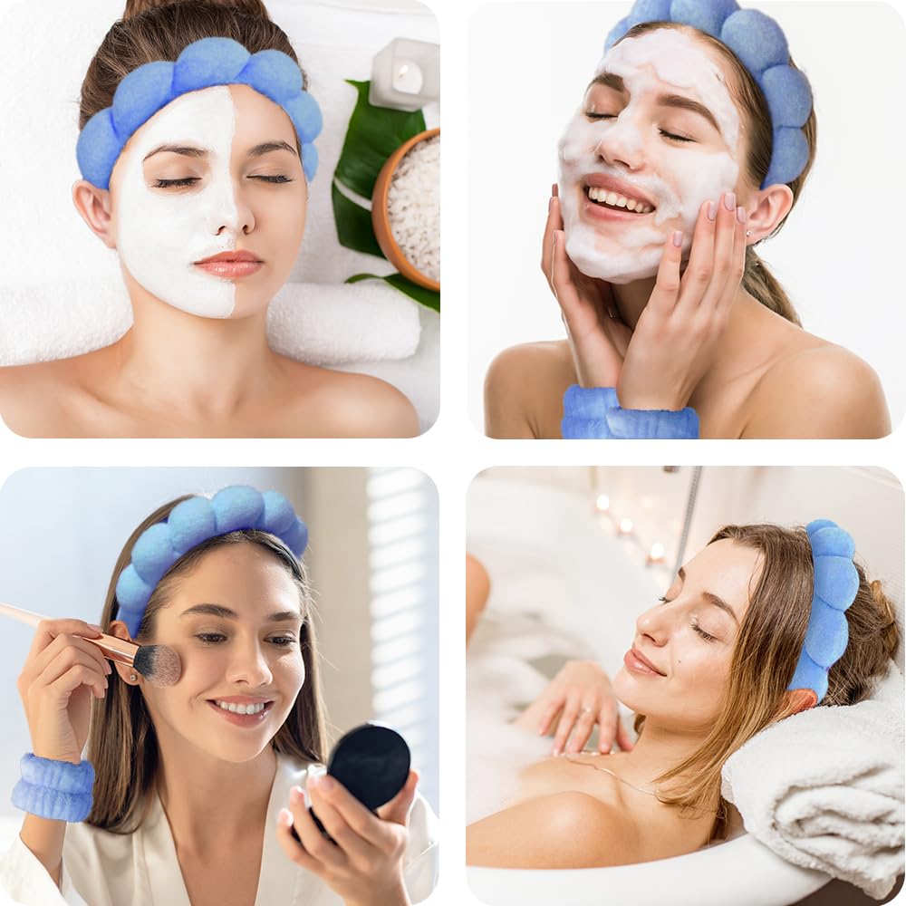Amazon.com : Spa Headbands for Washing Face Wristband Set  display picture 2