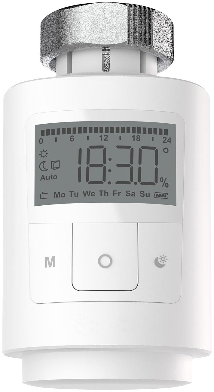 revolt Thermostatventil: 6er-Set Programmierbares Universal-Heizkörper-Thermostat, Display (Heizkörper Thermostat elektronisch, Adapter, Heizung)