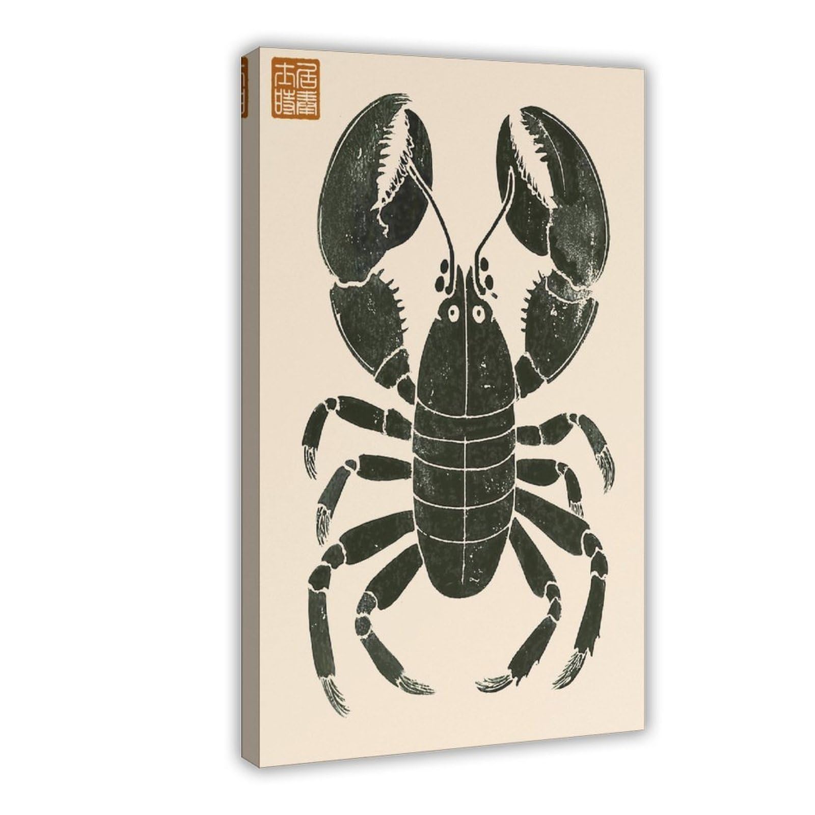 Stampa artistica da parete a forma di aragosta con inchiostro giapponese, per soggiorno, camera da letto, 40 x 60 cm