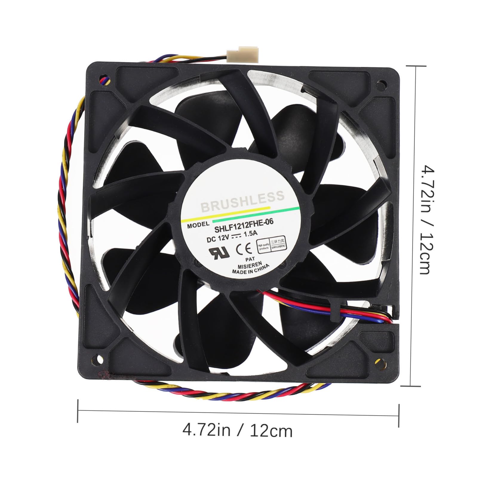 Ventola Pwm di Controllo Velocità 1, 5a 12v in Pbt Nera