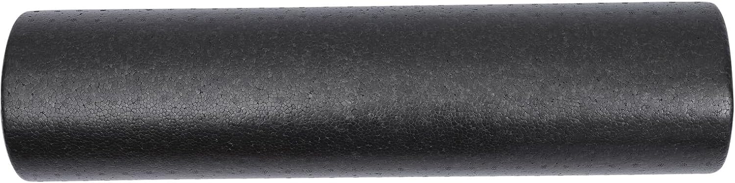 GARVALON Epp Half-Round Yoga Roller Black 60cm Smooth Surface Muscle Back Leg Arm Exercise Foam Roller for Fitness and Deep Tissue Massage