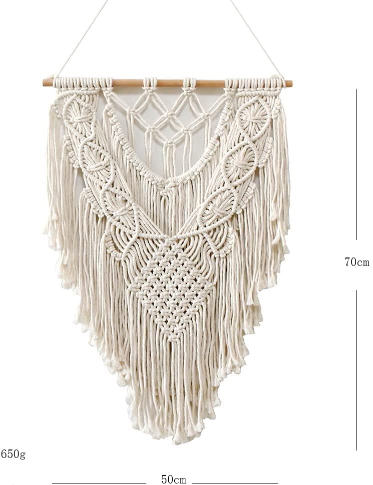 Tapicería boho de algodón tejida a mano tapiz exclusivo macramé FLAA de gran formato 6